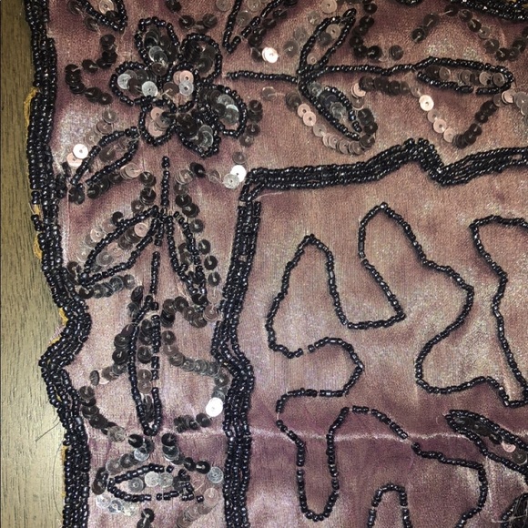 Table Accents Covers Beaded Sequins 5 pc Holiday Purple Silver Ramadan Eid Decor - Picture 8 of 16